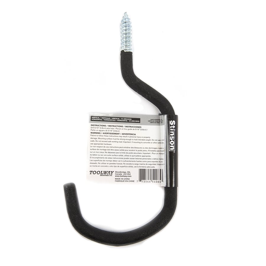 STINSON Large Bike Hook - Black 54064