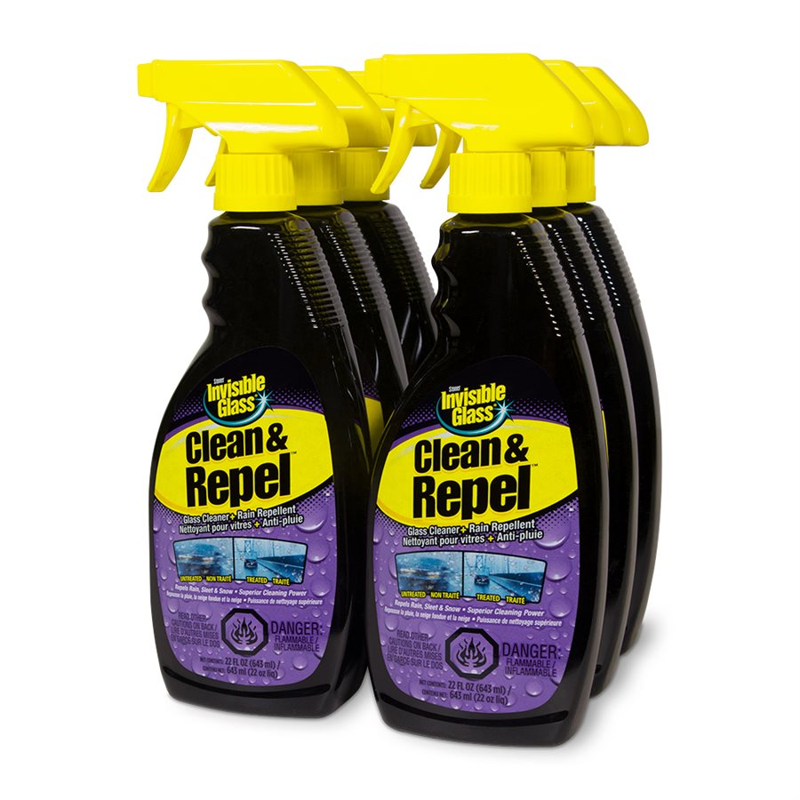 Invisible Glass Clean and Repel Glass Cleaner with Rain Repellent 22 oz