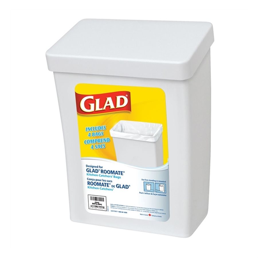 Glad Roommate Waste Basket 15L White