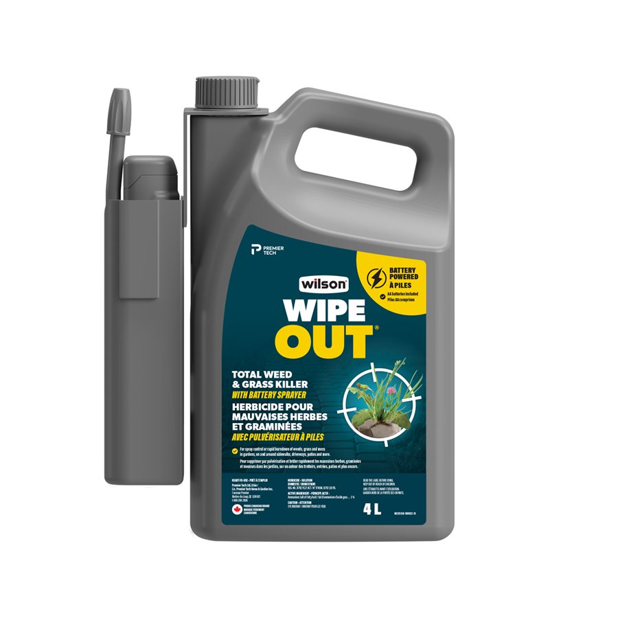 WIPE OUT Total Weed & Grass Killer with Battery Sprayer