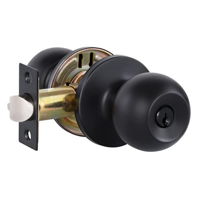 Door Lock Knob Entry Black