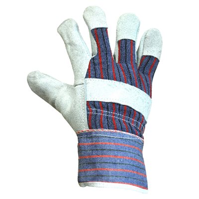 1dz. Des Gants En Cuir Refendu Avec Doublure Laine Polaire (U)