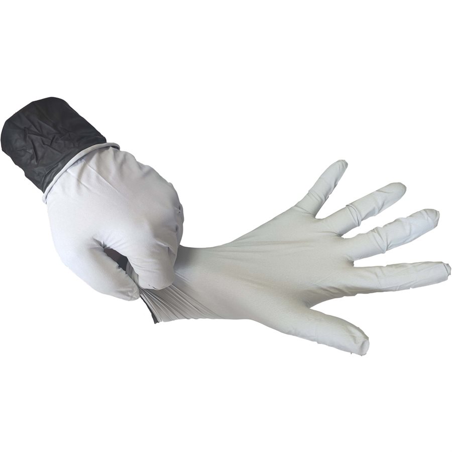 100pk Latex Free Disposable Nitrile Gloves 45 Mil Gray Xl