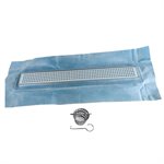 Drain De Douche Imperméable Linéaire Grille Carrée Avec Bride 36po x D po x H po Acier Inoxidable