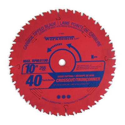 Saw Blade ATB Cross Cut 10in 40T