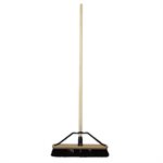 Push Broom 18in Indoor / Outdoor With Braced Handle Hard Bristle