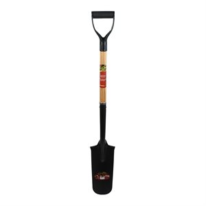 Drain / Transplanting Spade 44in x 6in x 14in Blade Wood D-Handle