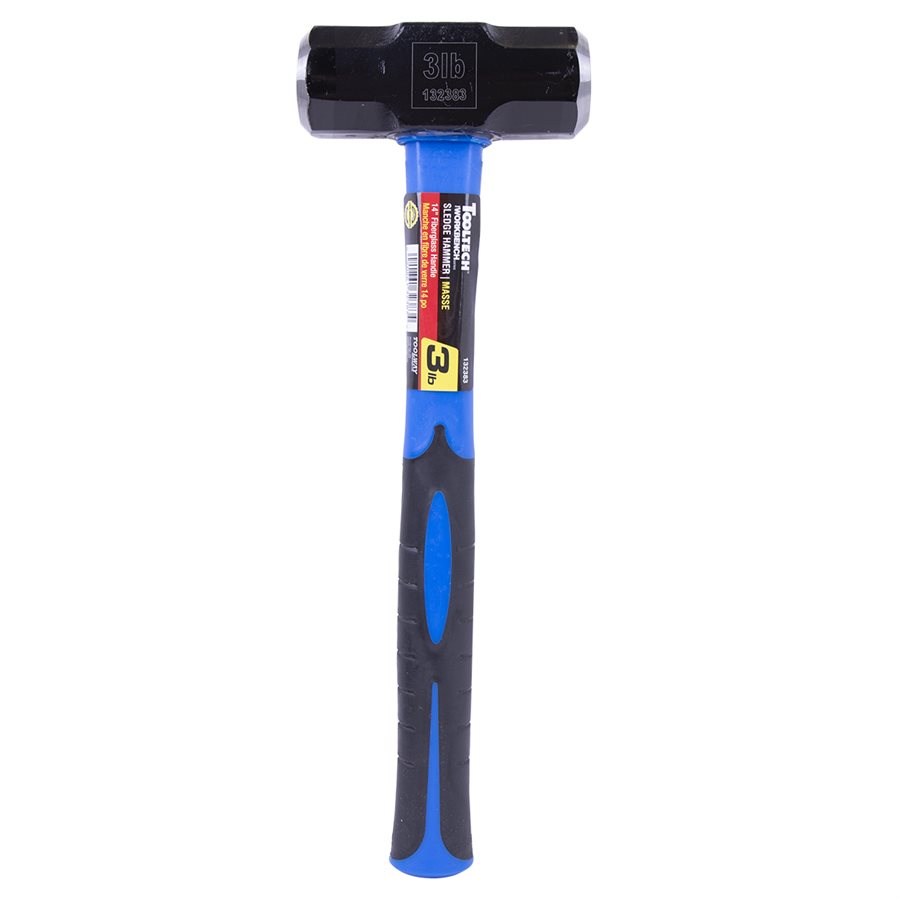 Sledge Hammer 3lb 14in With Fiberglass Handle