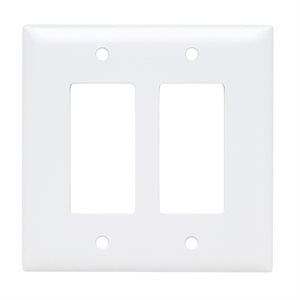 Decora Wall Plate 2-Gang White