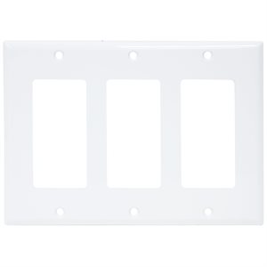 Decora Wall Plate 3-Gang White