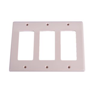 Decora Wall Plate 3-Gang Ivory