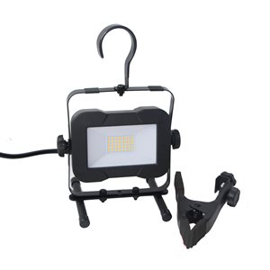 Projecteur de Travail LED Portable SMD avec Support en H Pince et Crochet SJT 5pi (1.5m) de Câble