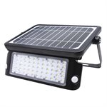 Projecteur Solaire de Sécurité LED 10W avec Double Capteur PIR Noir