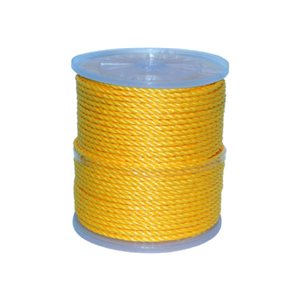 Corde Poly Torsadée Jaune 3 / 16po x 2125pi