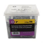 Spiral Standard Clou Galvanisé 3po 3 lb (15 Kg) / Pkg