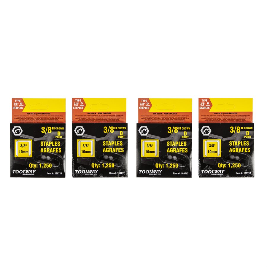 Staples T50 3 / 8in x 3 / 8in Crown Diversion Point 5000 / Pk