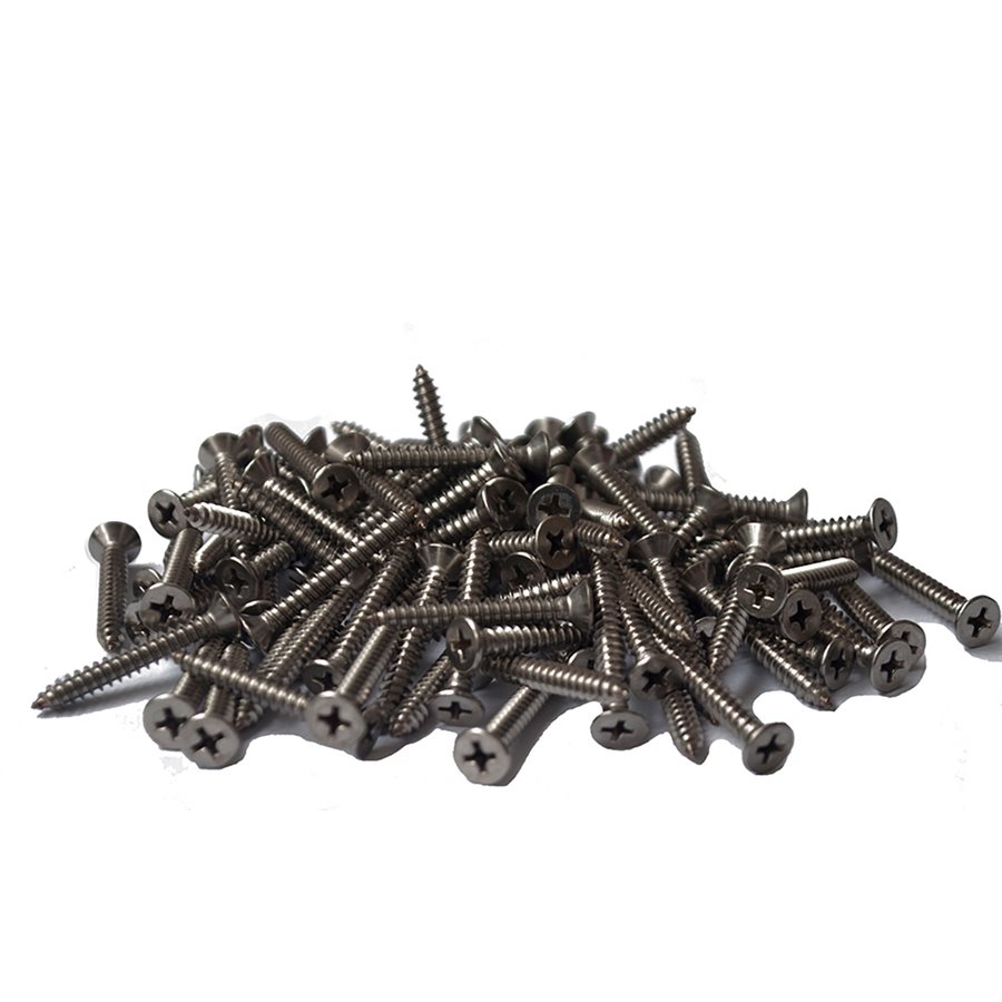 100PC Stainless Steel Screws For XPS Foam Board 8 X 40mm