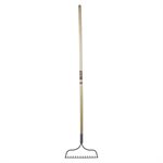 Bow Rake 54in 14-Steel Tine Wood L-Handle