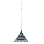 Lawn & Leaf Rake 24in Plastic Head 48in Wood Handle