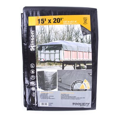 Tarpaulin 15ft x 20ft Heavy Duty Black