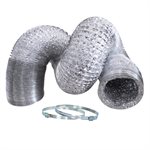 Conduit En Aluminium Flexible Avec 2-Pinces 25.4cm x 7.62m