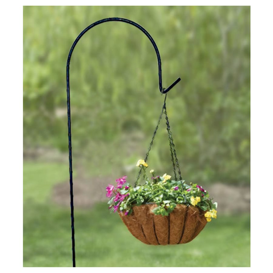 Garden Shepherd Hook Single 48in Black