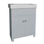 Vanité Gris Lacquée En Mdf Avec Lavabo 24po