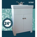 Vanité Blanche Lacquée En Mdf Avec Lavabo 24po