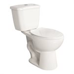 Toilette 2-Pièces À Chasse Double 4.8L / 6L À Cuvette Allongée Blanc