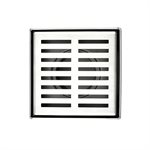 Square Shower Drain Slot Grid 4" x 4" x 2 3 / 4" Brushed Stainless Steel