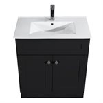 Newport Vanity and Basin 2-Door 30x18x34" Chocolate