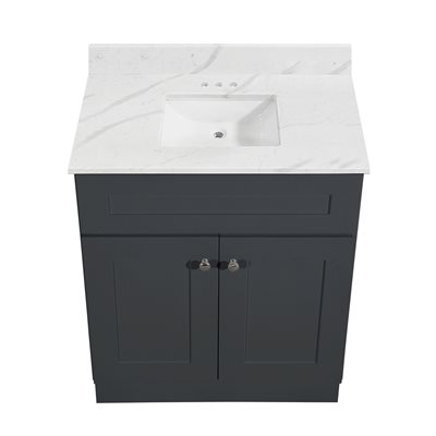 Newport Vanity Bottom 2-Door 30in x 21in Dark Grey