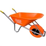 Pro-Series Wheelbarrow 6 cu.ft Poly Tray Flat Free Wide Track Tire