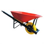 Wheelbarrow 6 cu.ft. Steel Tray Flat-Free Tire Steel Handle