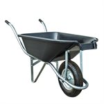 Wheelbarrow 6 cu.ft. EZ Pour Poly Tray Air Tire Steel Handle