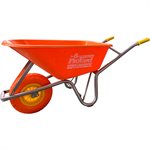 Pro-Series Wheelbarrow 6 cu.ft Poly Tray Flat Free Tire Steel Handle