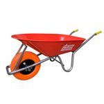 Pro-Series Wheelbarrow 6 cu.ft Steel Tray Flat Free Wide Track Tire