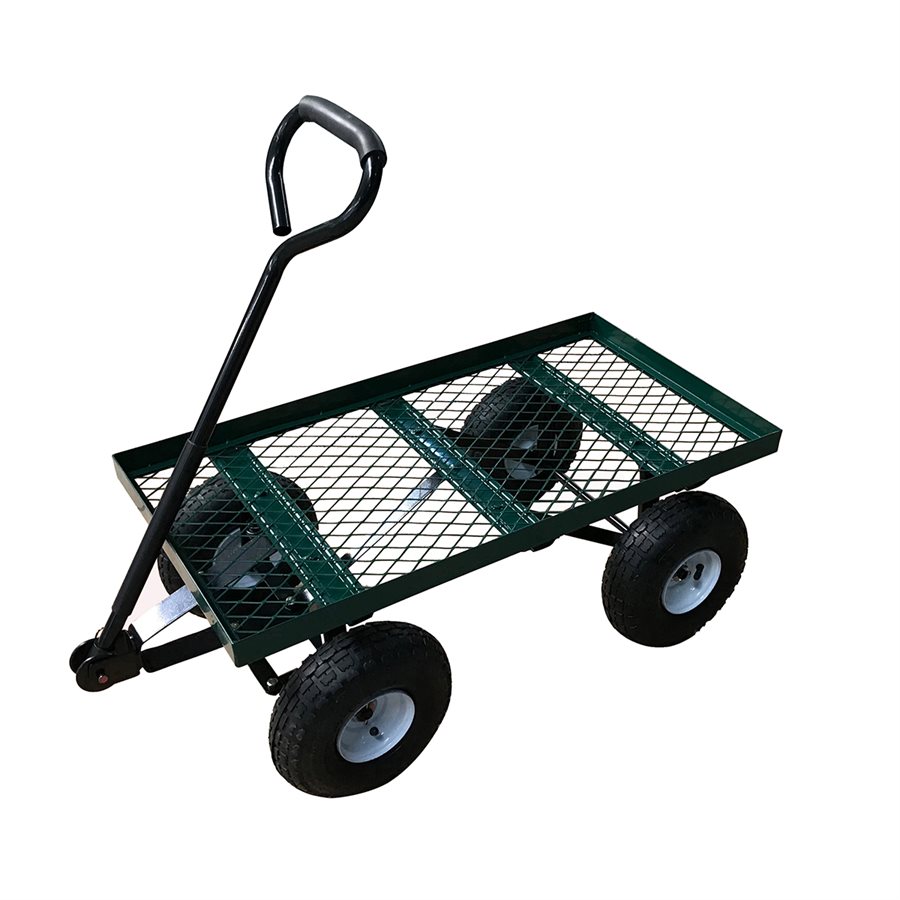 Steel Flat Nursery Cart W Pneumatic Tires 34in X18in