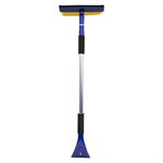 Snow Brush Telescopic Handle with Ice Scraper and Squeegee 56in