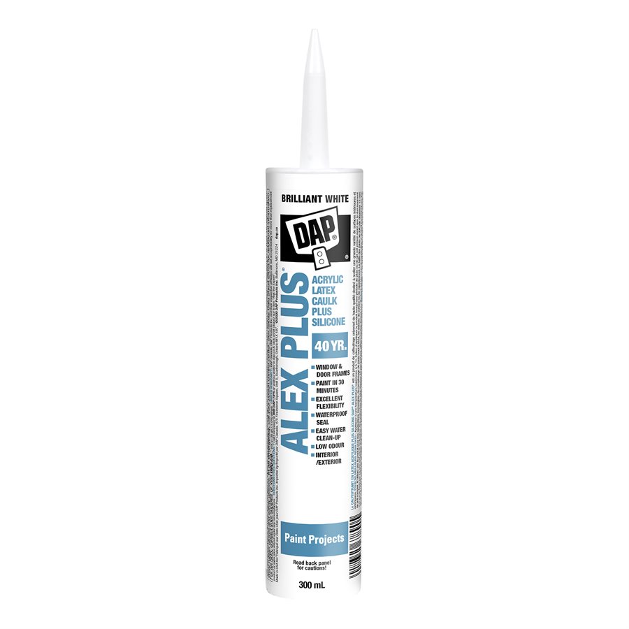 Alex Plus Acrylic Latex Caulk Plus Silicone 300ml White