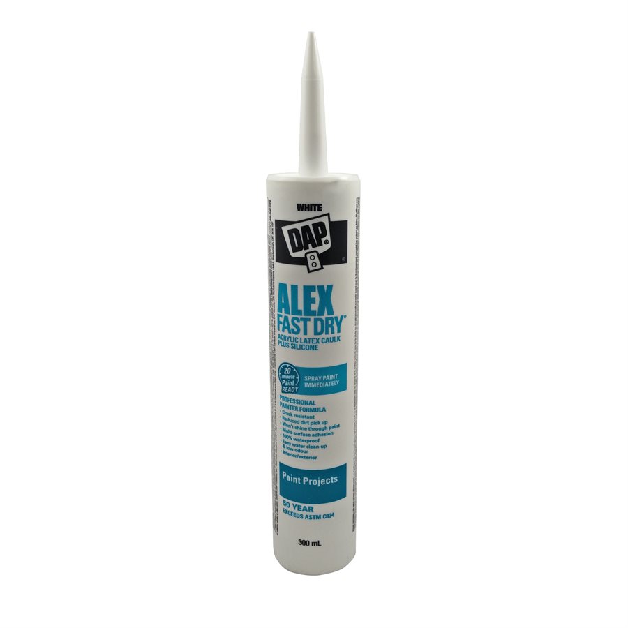 Alex Fast Dry Acrylic Latex Caulk Plus Silicone 300ml White