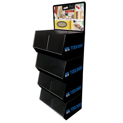 4-Stackable Black Dump Bins Display - Toolway Tradition