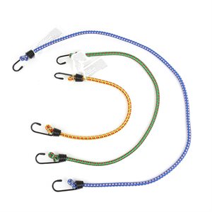 10PK Tie Down Bungee Stretch Cord Assorted