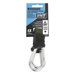 Tie Down Flat Stretch Cord With Snap Hook 3 / 4in x 15ft