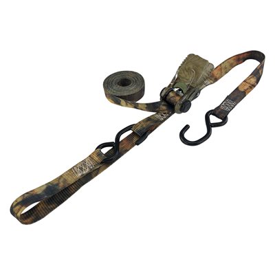 2PK Tie Down Ratchet 1in x 15ft 500lb Camouflage