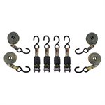 4PK Tie Down Ratchet 1in x 15ft 500lb Camouflage