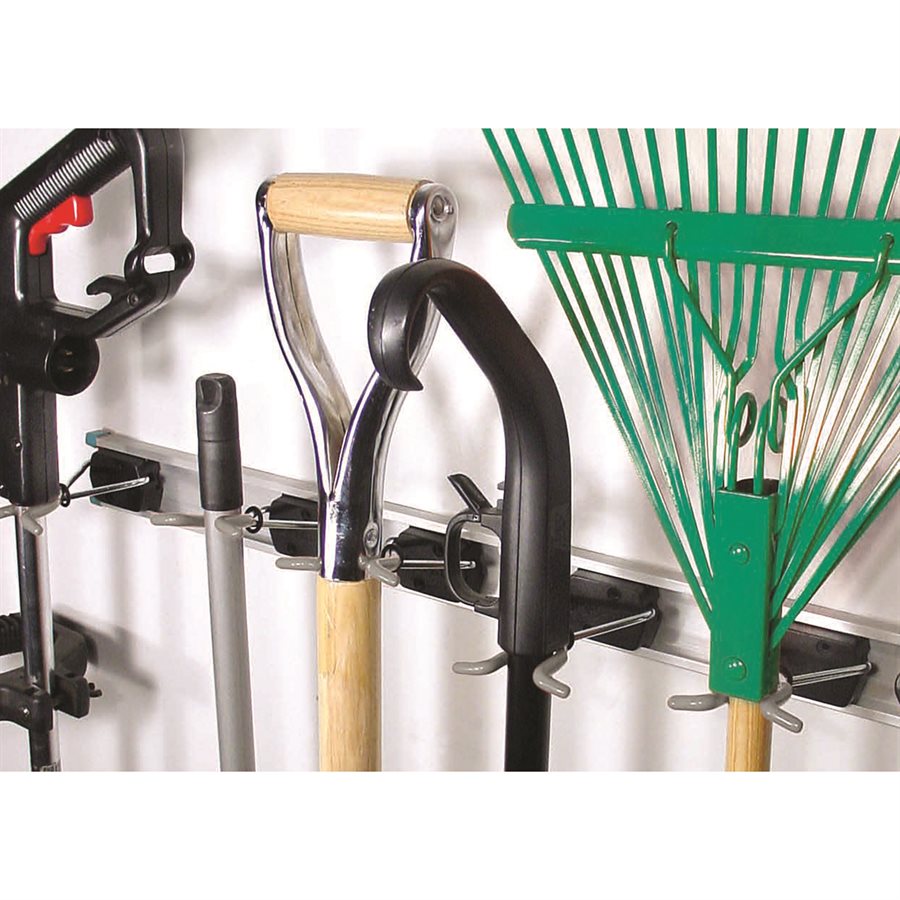 Wall Mount Rack With 8 Grip Hooks 36in