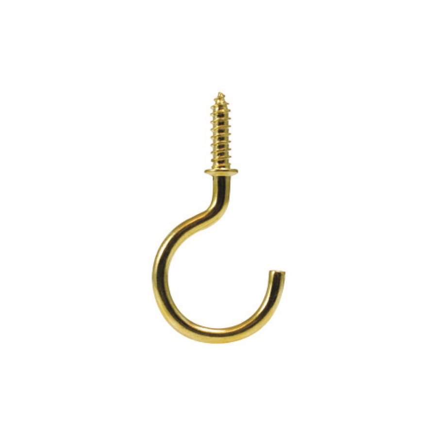 Brass Cup Hook W Wide Base 