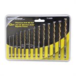 13PC Drill Bit HSS Titanium Hex Shanks Set