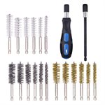 20PC Pipe Cleaning Brushes Kit Hex Shank 1 / 4in